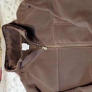 Fleece jacket with fur-like lining